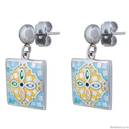 Серьги Fiore Luna, ENAMEL BLUE